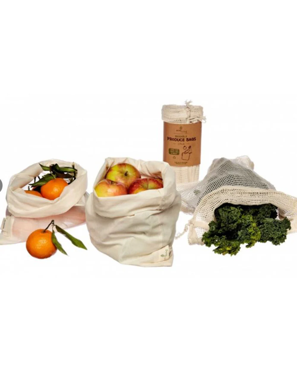 Organic Produce Food Bags Shopping Set Of 3 - Image 2