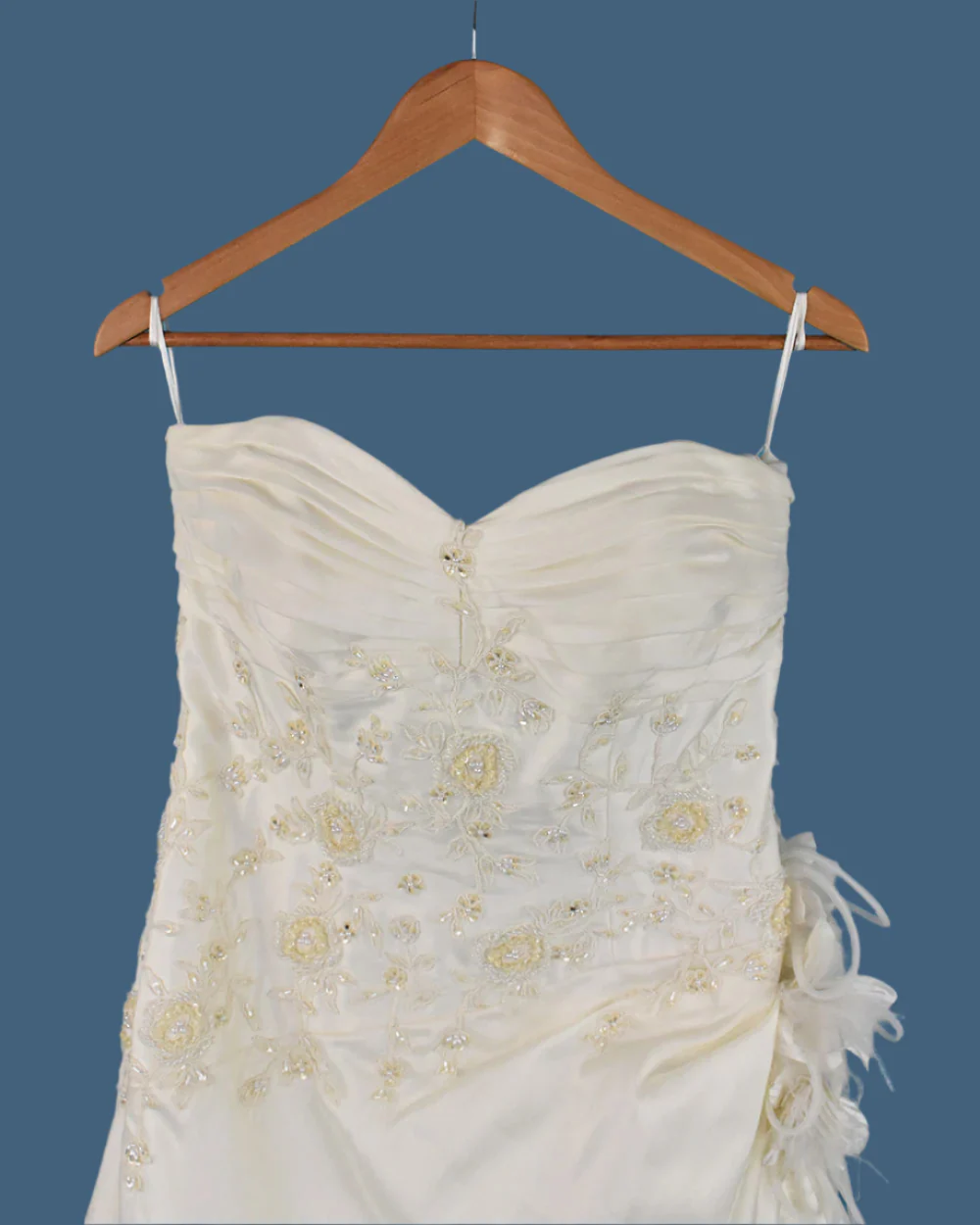 Orient Corp Ivory A Line Strapless Wedding Dress Size 12 - Image 4