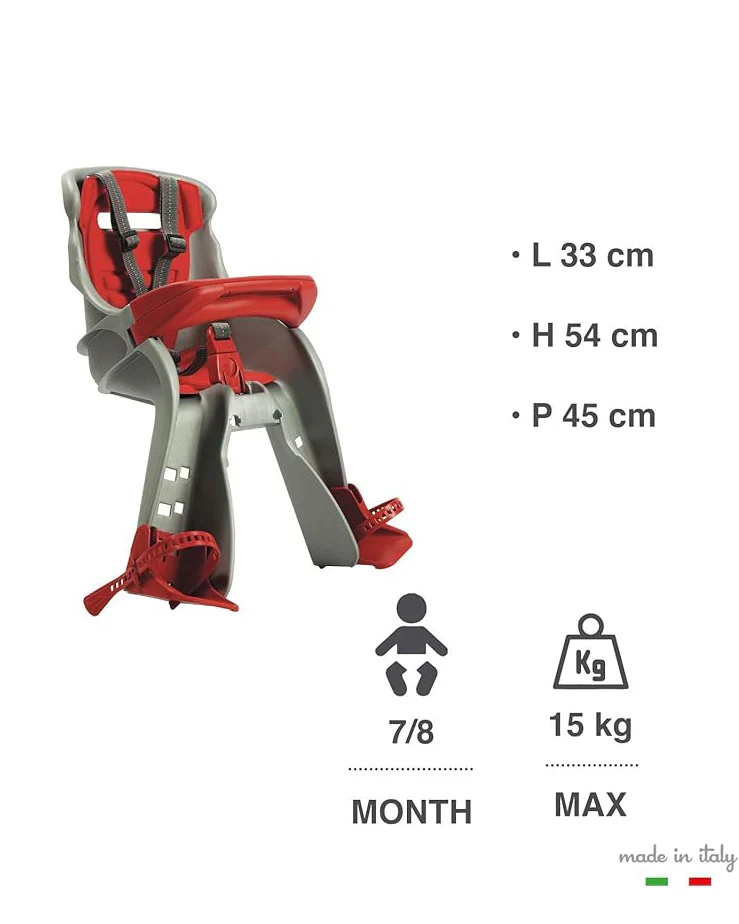 Orion Front Bike Seat  Bracket  Silver Red - Image 5