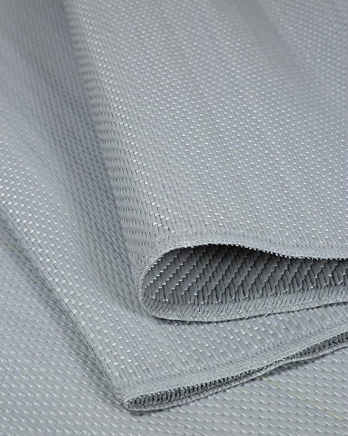 Outdoor Rugs for Garden Patio Balcony Mono Grey 90x150cm - Image 3