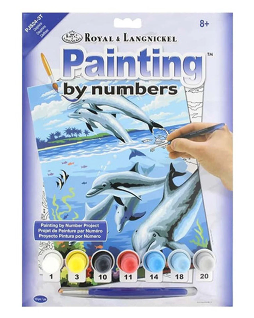 Painting By Numbers Kit Dolphins Age 8+
