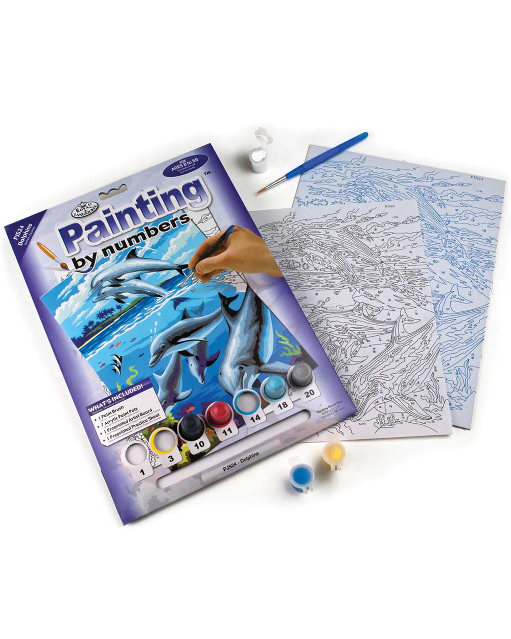 Painting By Numbers Kit Dolphins Age 8+ - Image 2