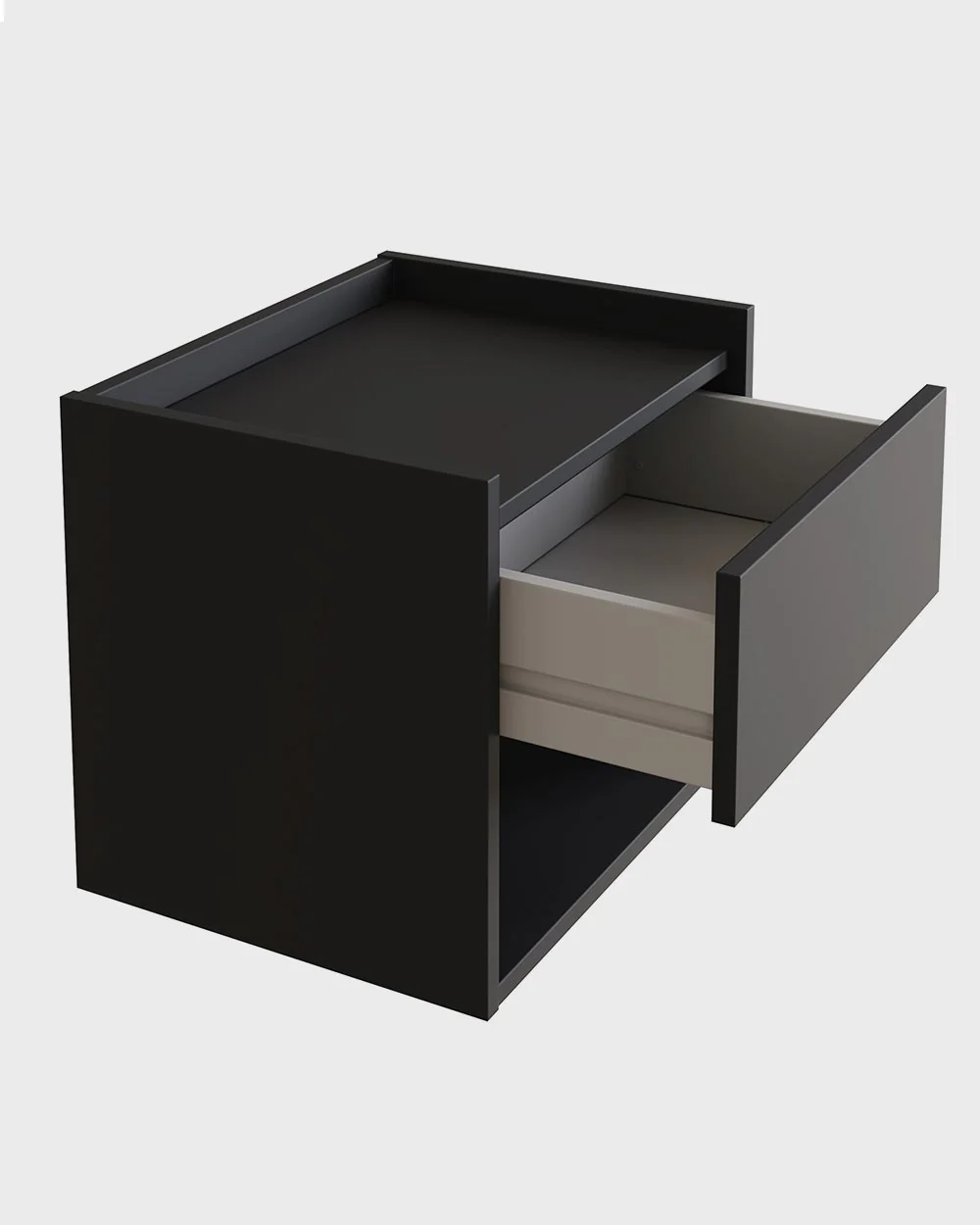 Pair of Floating Bedside Tables Harmony Anthracite - Image 4
