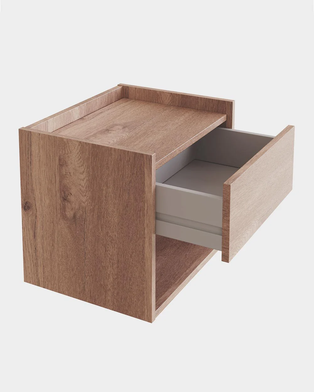 Pair of Floating Bedside Tables Harmony Oak Effect - Image 3