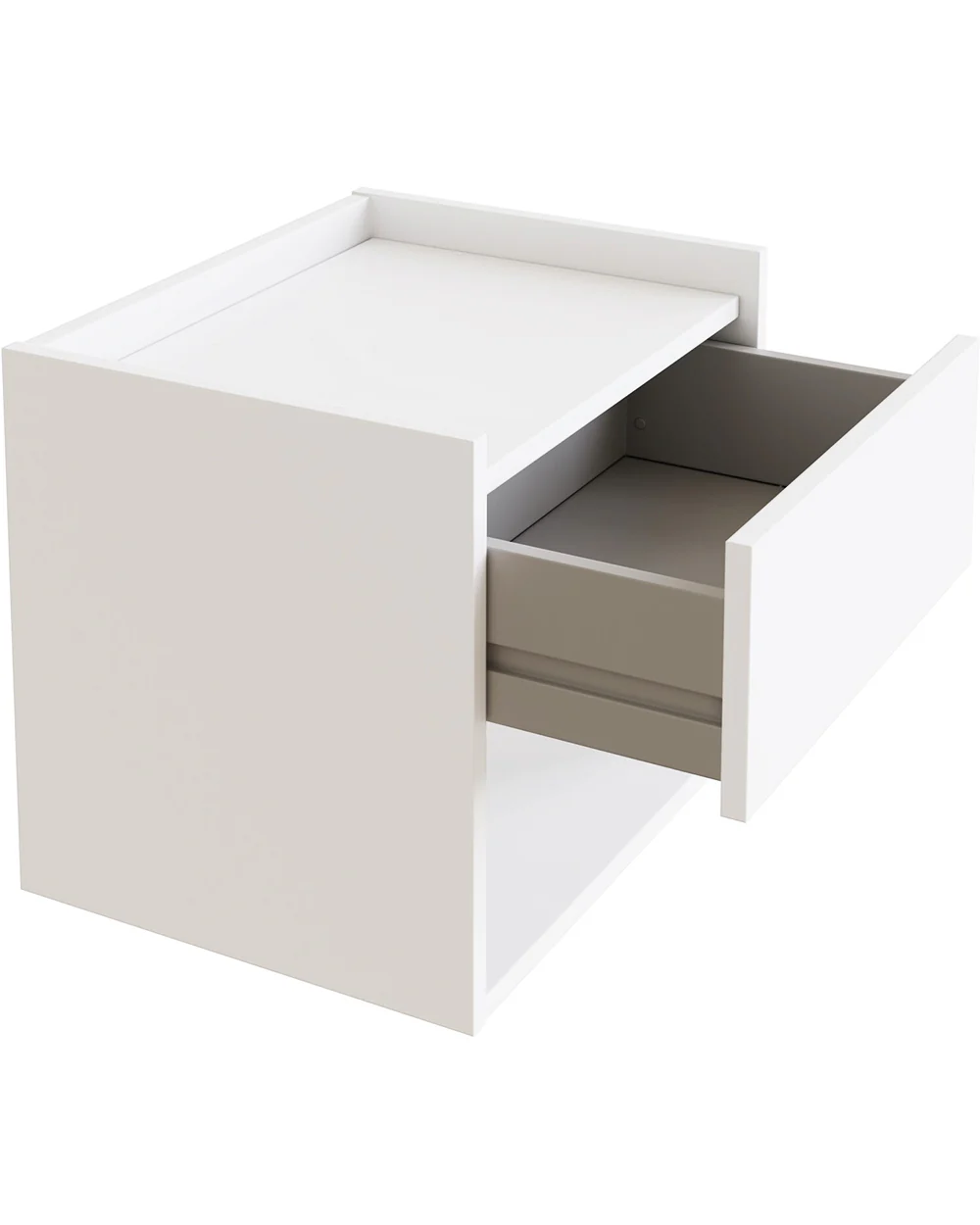 Pair of Floating Bedside Tables Harmony White - Image 4