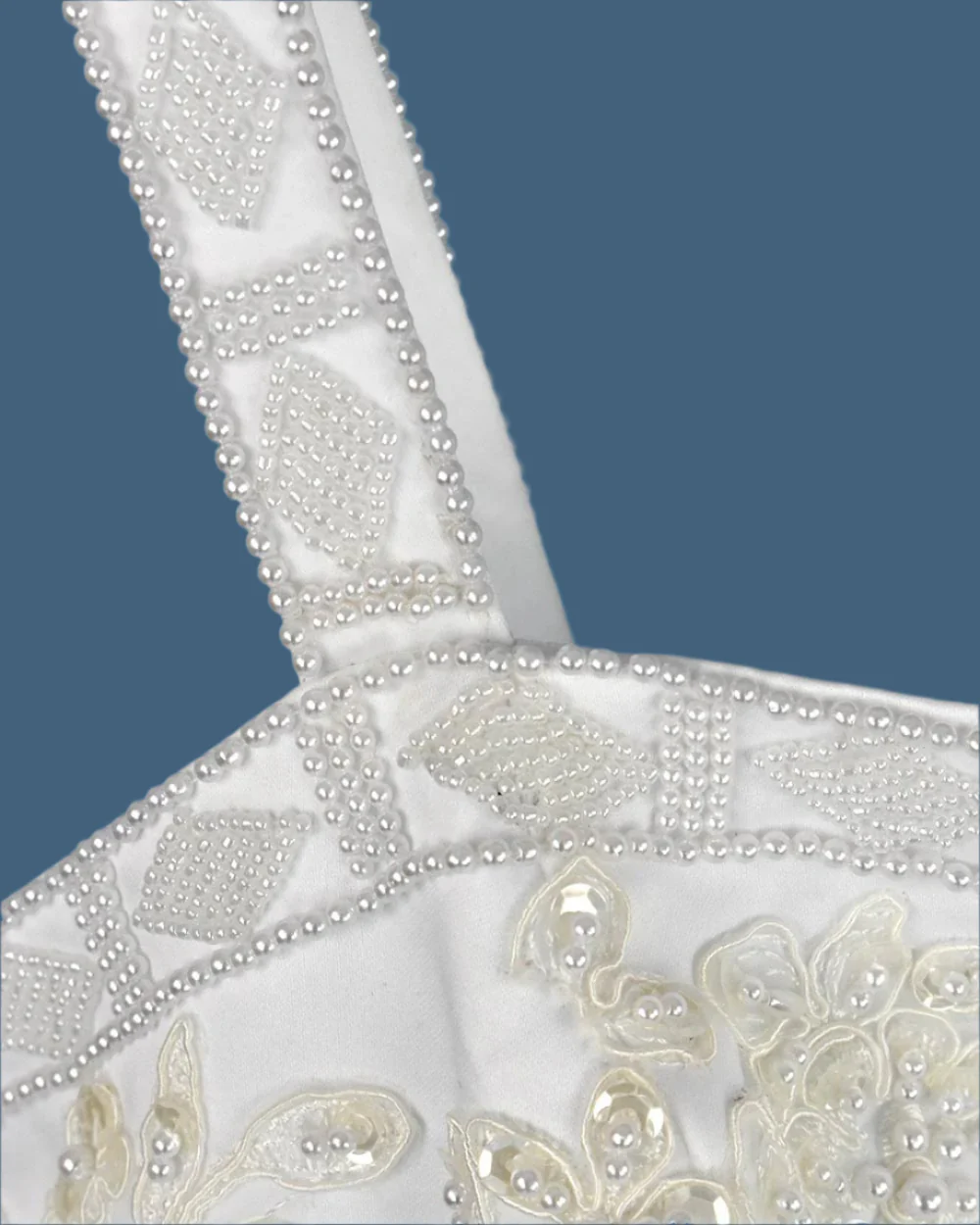Pale Ivory Beaded Princess Wedding Dress Size 10 - Image 5