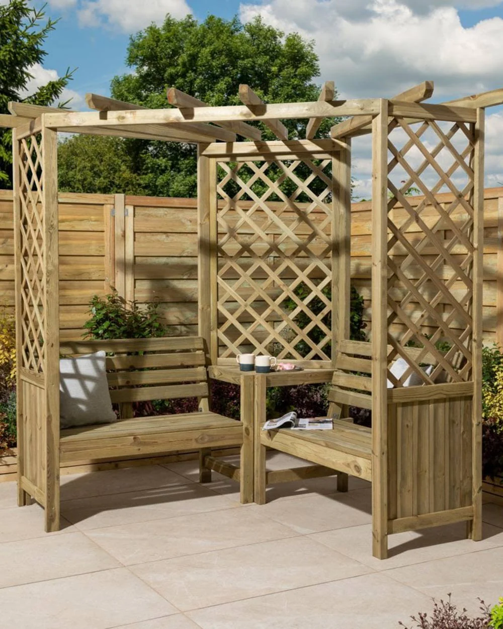 Pemberley Corner Garden Arbour Rowlinson 4 Seater - Image 8