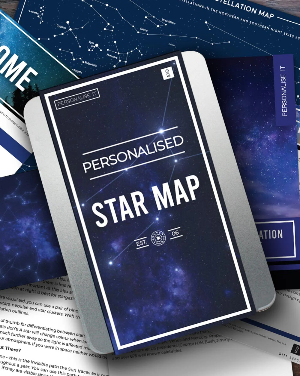 Personalised Star Map Gift Pack Celestial Present