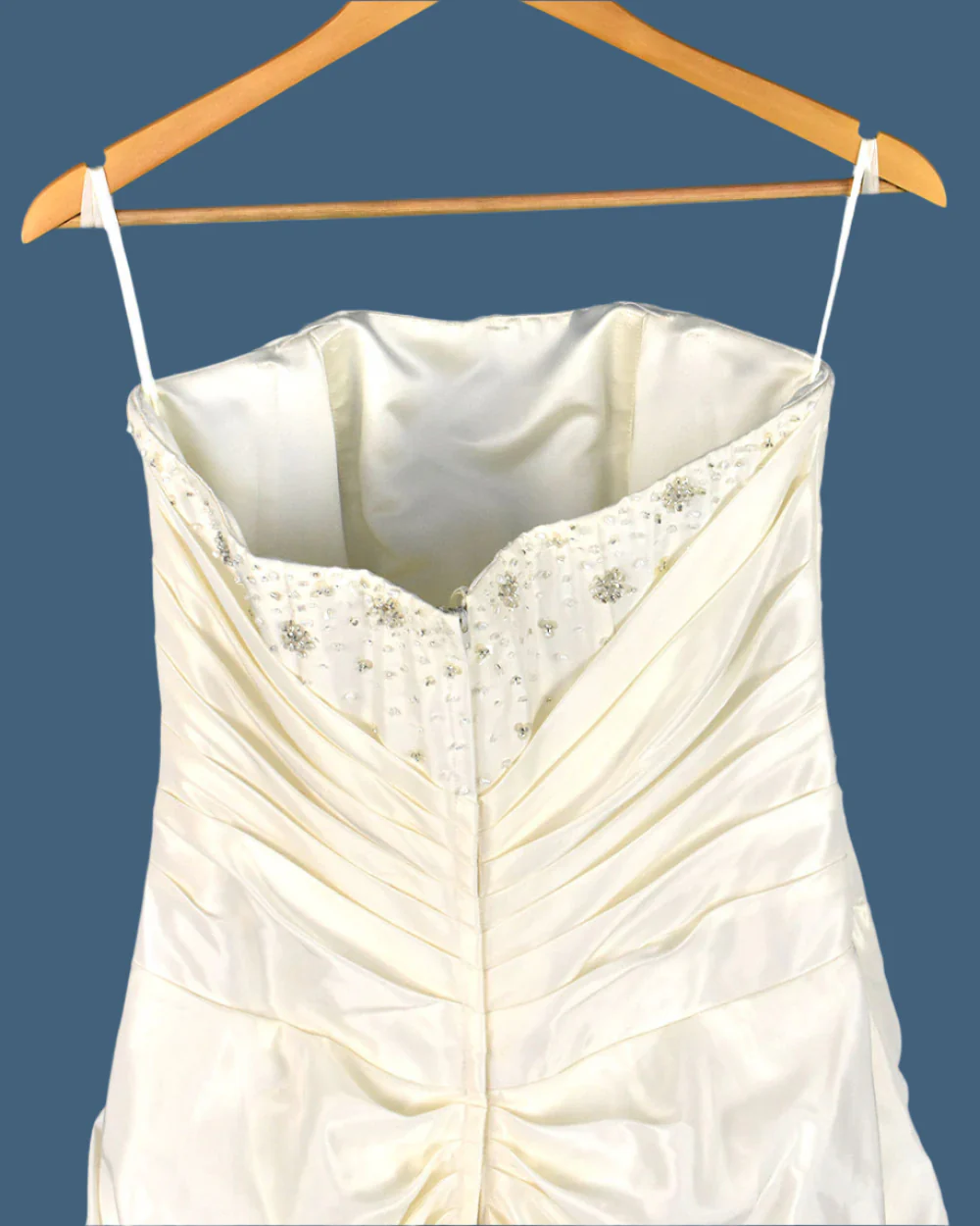 Phil Collins Ivory Strapless A Line Wedding Dress Size 14 - Image 7