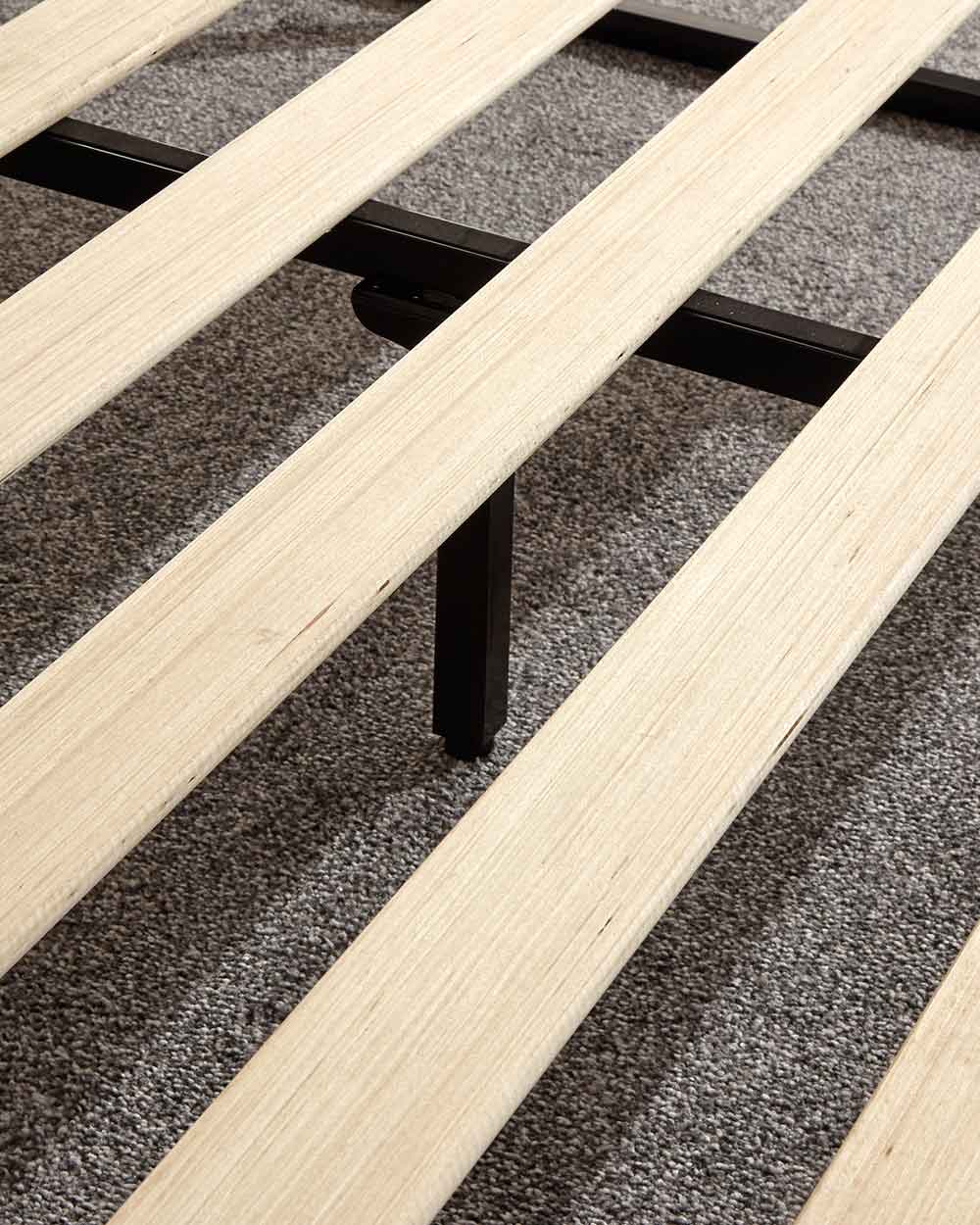 Platform Double Bed 135cm Black - Image 16
