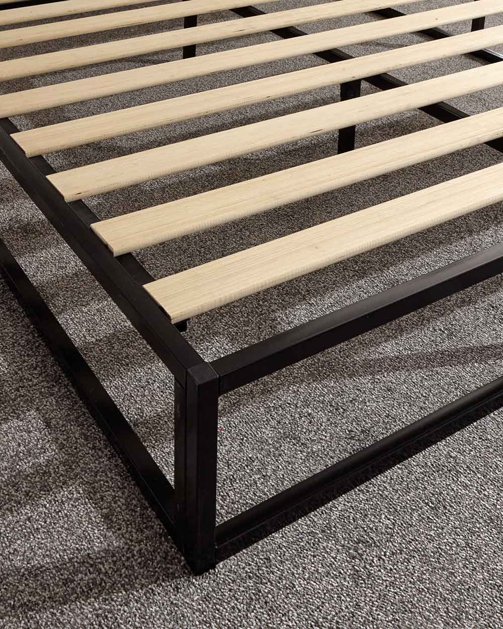 Platform Small Double Bed 120cm Black - Image 11