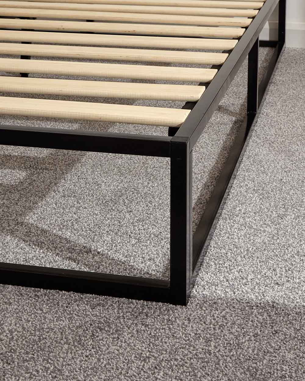 Platform Small Double Bed 120cm Black - Image 13