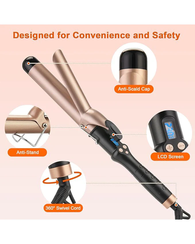 Professional Tourmaline Ceramic Barrel Curler Iron 32mm - Image 5