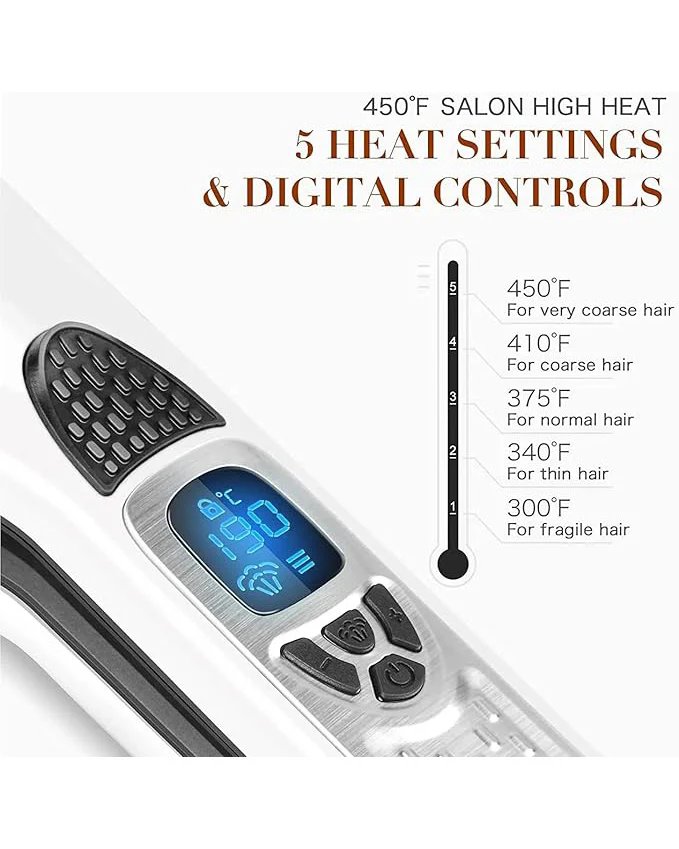 Professional Tourmaline Ceramic Steam Iron for Hair - Image 4