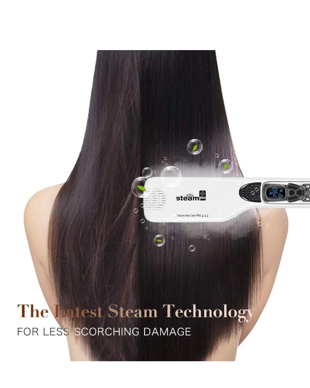 Professional Tourmaline Ceramic Steam Iron for Hair - Image 8
