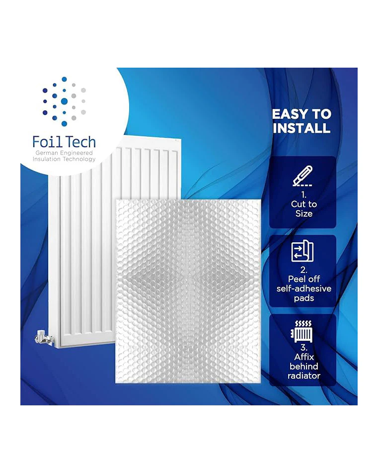3.6mm Heat Reflective Bubble Foil Radiator Insulation Extra Thick ‎500 x 60cm - Image 2