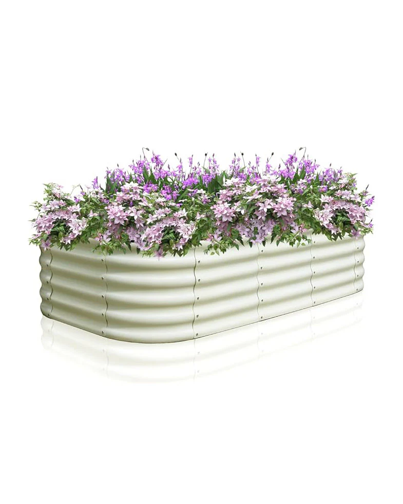 Raised Garden Beds Steel Planter 240x60x45cm Green
