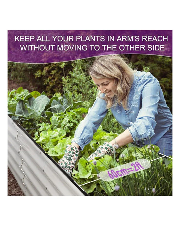 Raised Garden Beds Steel Planter 240x60x45cm Green - Image 4