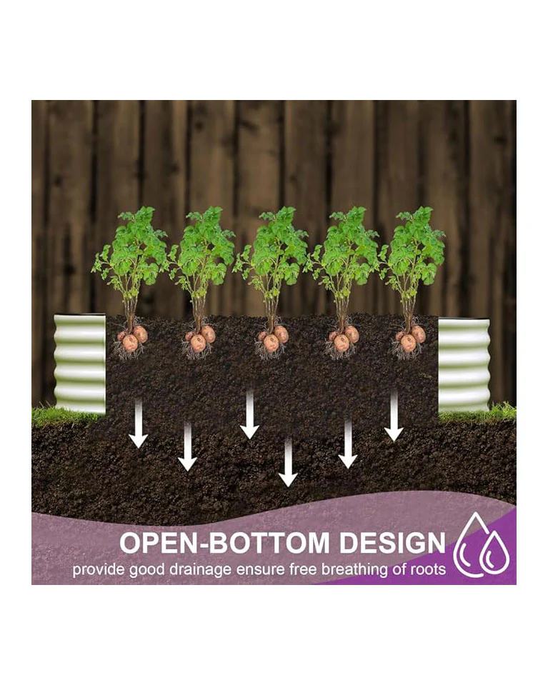 Raised Garden Beds Steel Planter 240x60x45cm Green - Image 6