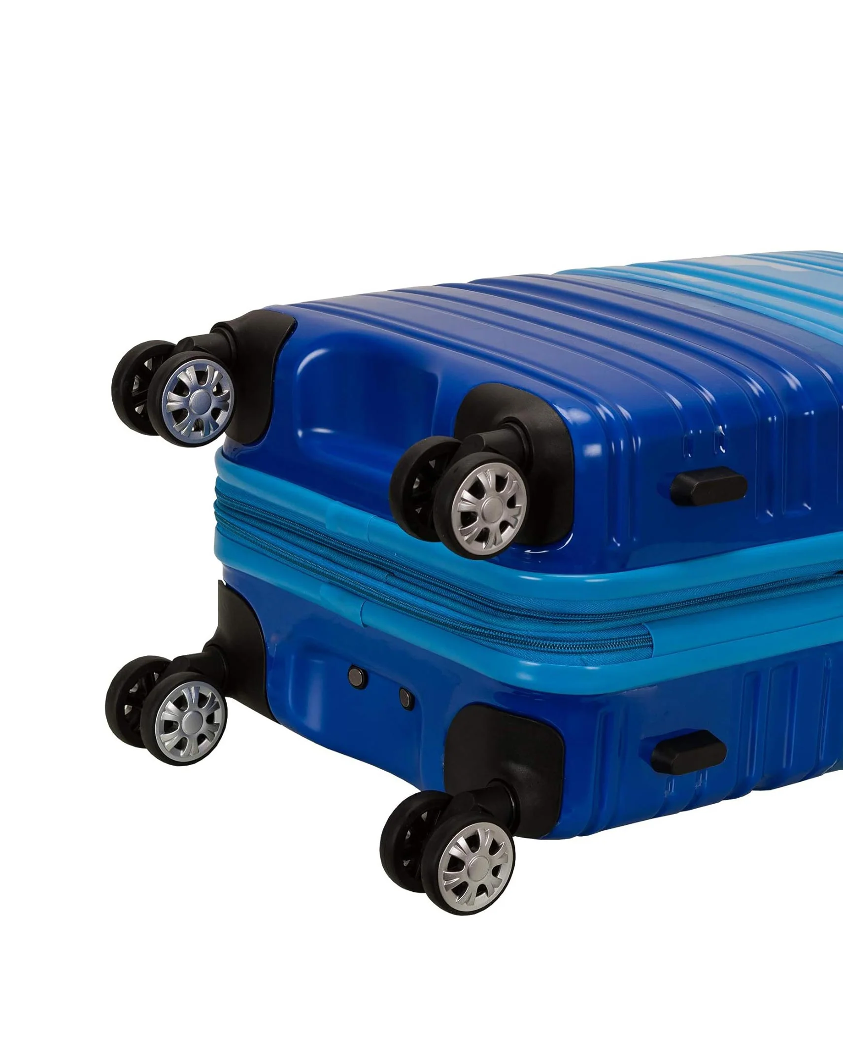 Rockland Melbourne 20" Expandable Cabin Suitcase Blue - Image 6