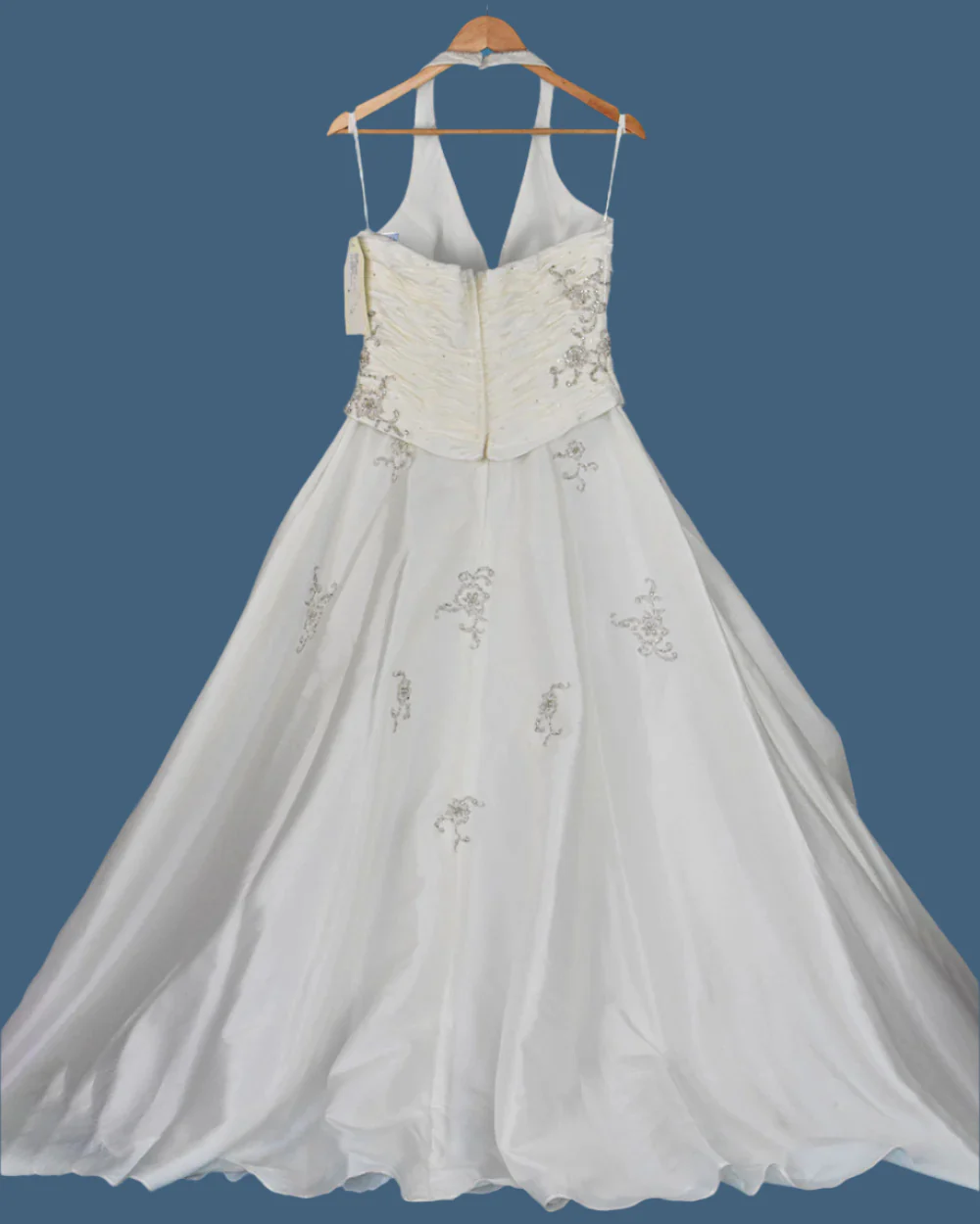 Sacha James Ivory Halter Neck Wedding Dress Size 14 - Image 2