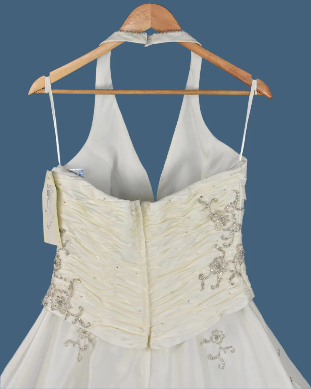 Sacha James Ivory Halter Neck Wedding Dress Size 14 - Image 8