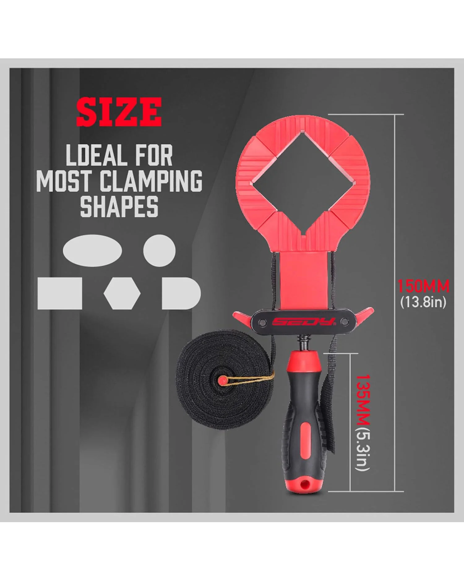 SEDY 13 ft. Belt Band Clamp Strap 90-Degree Corner Pieces - Image 2