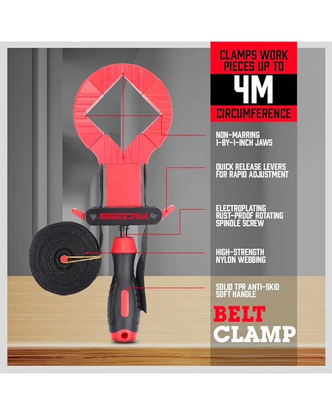 SEDY 13 ft. Belt Band Clamp Strap 90-Degree Corner Pieces - Image 3