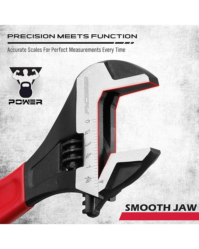 SEDY Adjustable Wrench Set Pipe Spanner: 6" 8" 10" - Image 2