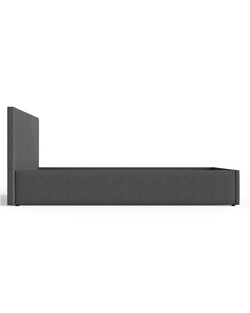 Side Lift ottoman Single Bed Grey Hopsack - Image 5
