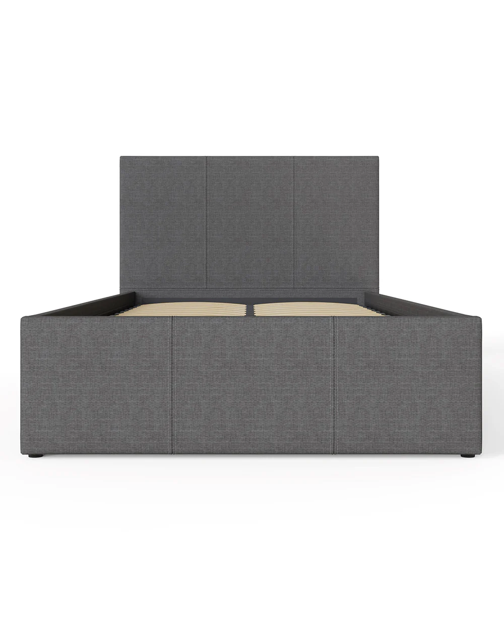Side Lift ottoman Single Bed Grey Hopsack - Image 8