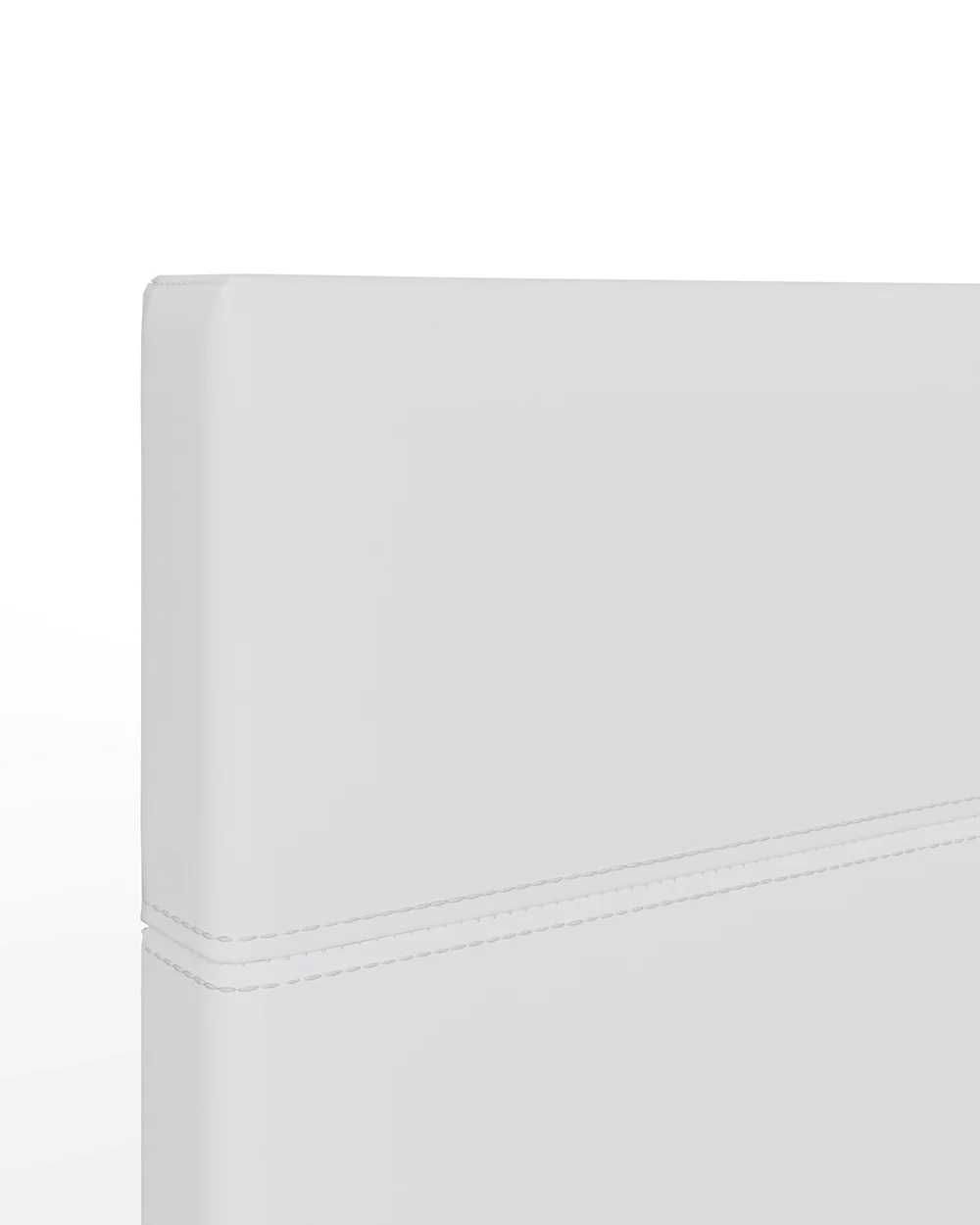 Side Lift Ottoman Small Double Bed White Faux Leather 120cm - Image 5