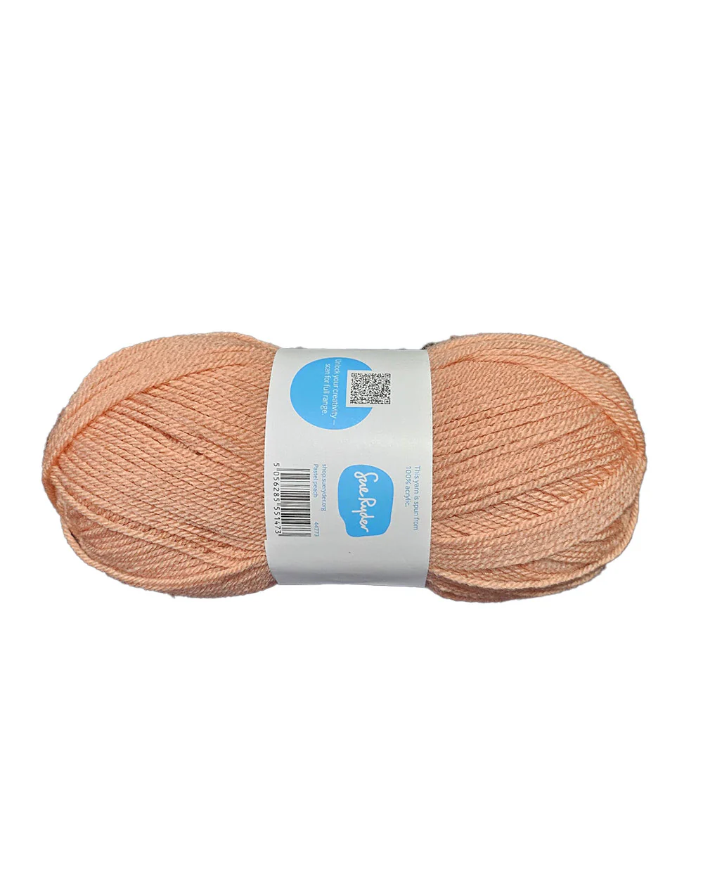 Single Ball Acrylic Yarn Double Knit Wool Pastel Peach - Image 3