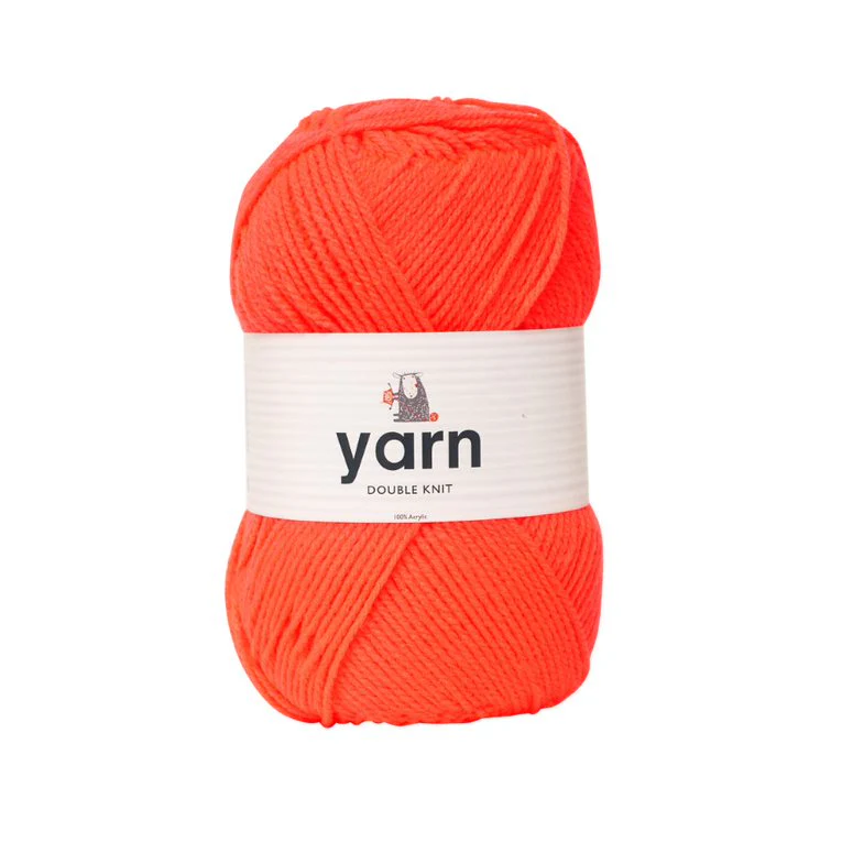 Single Ball DK Wool Bright Coral