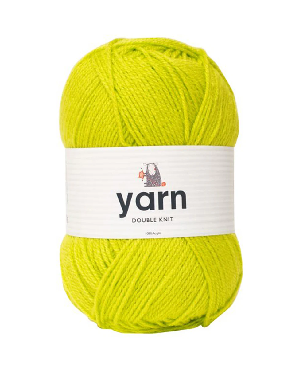 Single Ball DK Wool Bright Green