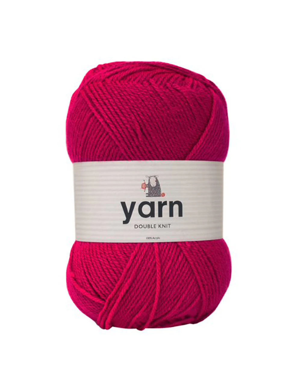 Single Ball Double Knit Wool Bright Pink