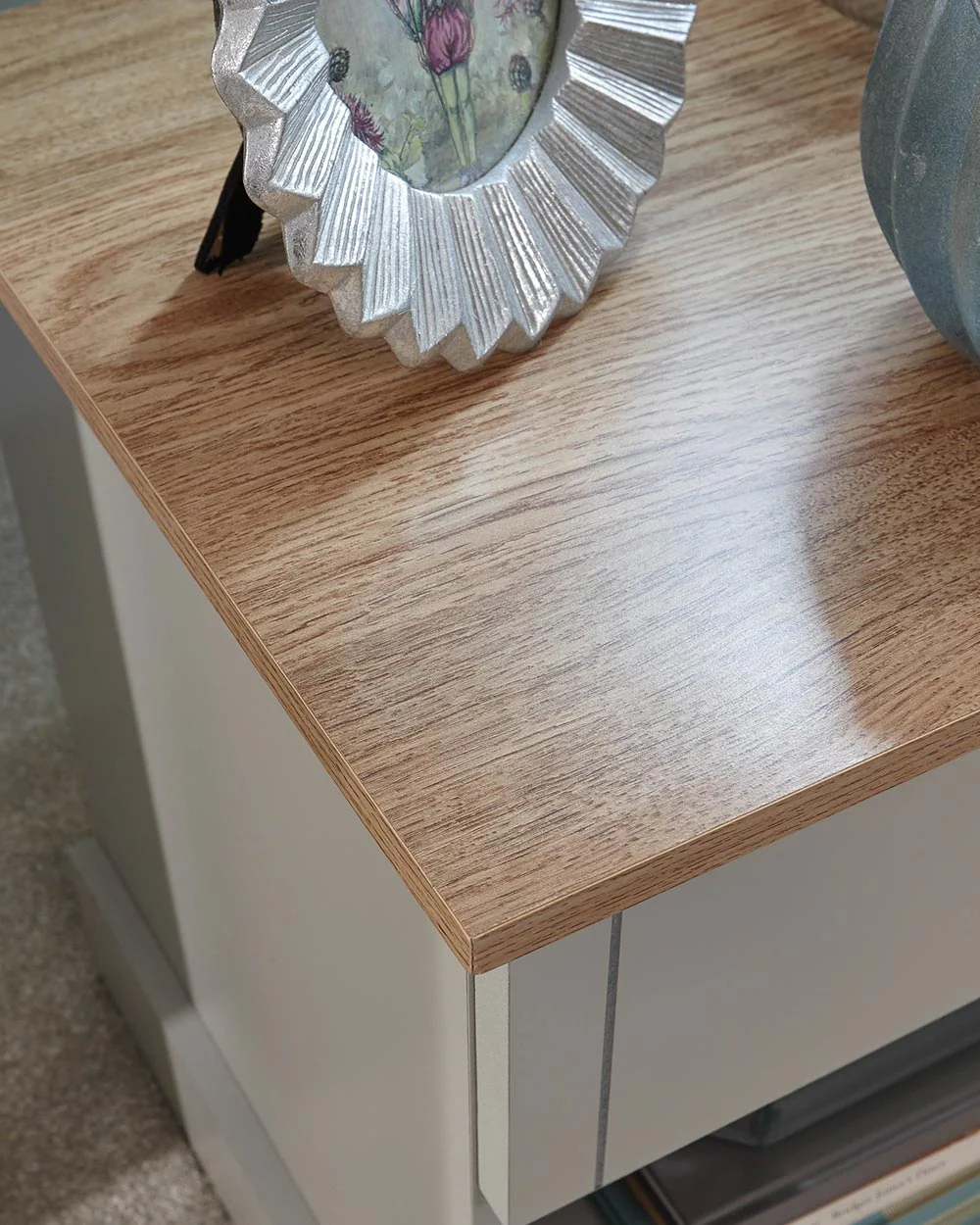 Kendal Single Bedside Table 1 Drawer Grey - Image 6