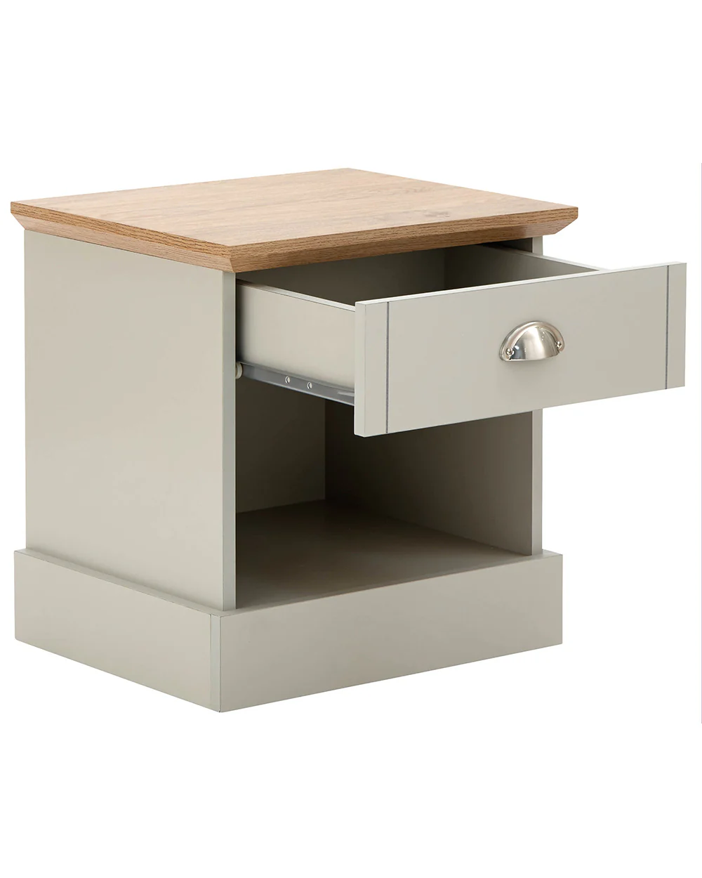Kendal Single Bedside Table 1 Drawer Grey - Image 8