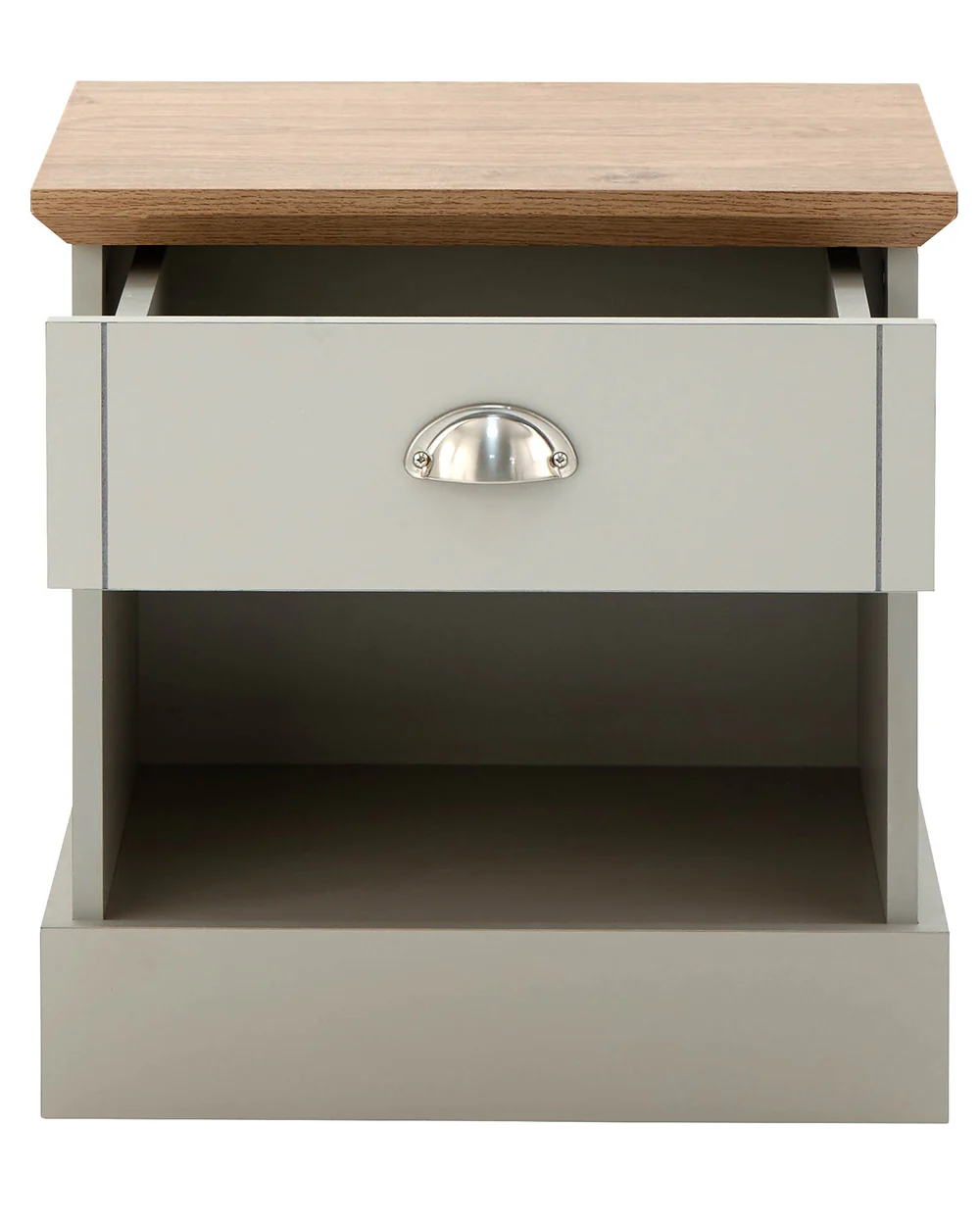 Kendal Single Bedside Table 1 Drawer Grey - Image 9