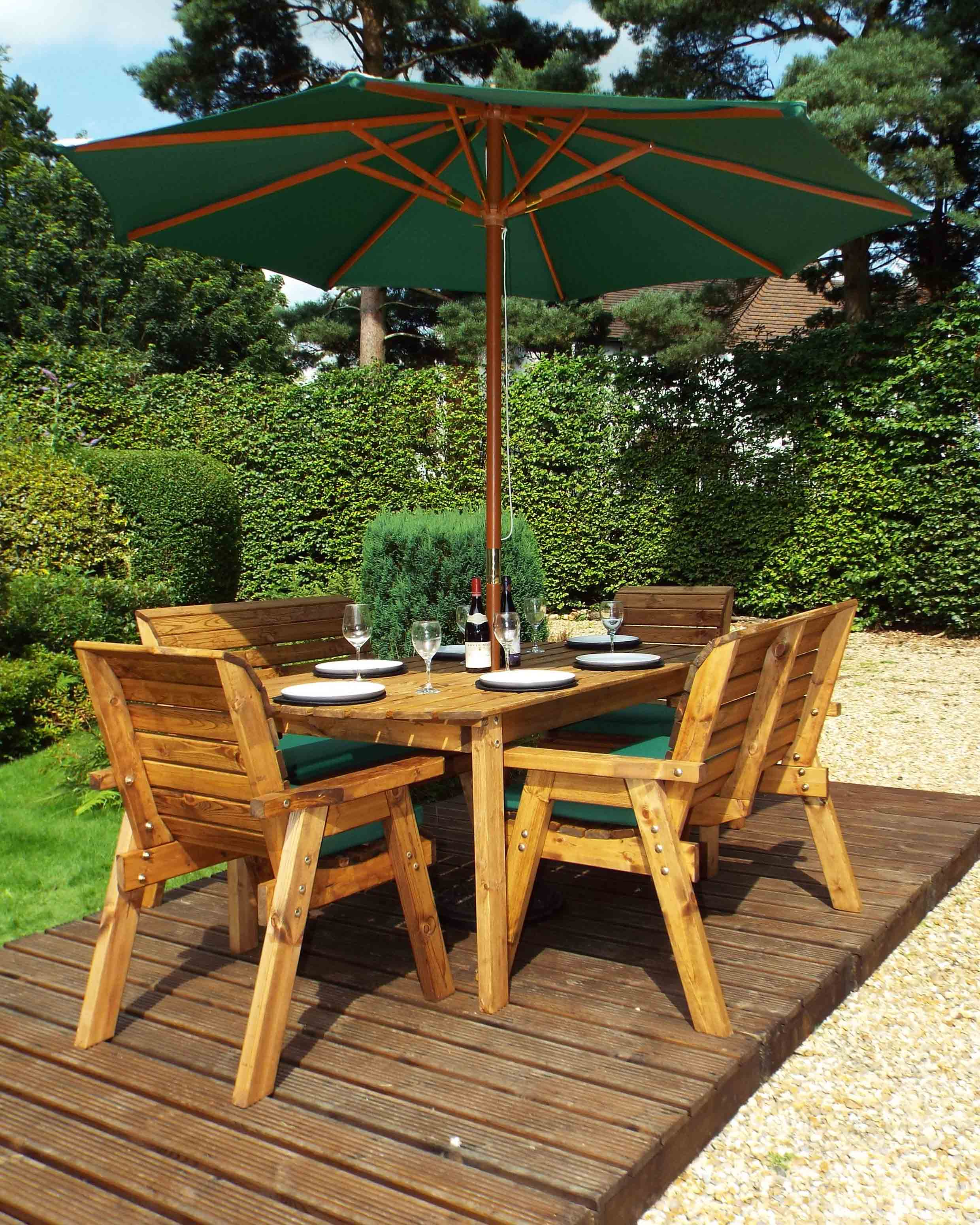 Charles Taylor Six Seat Table Set Green Accessories HB14G