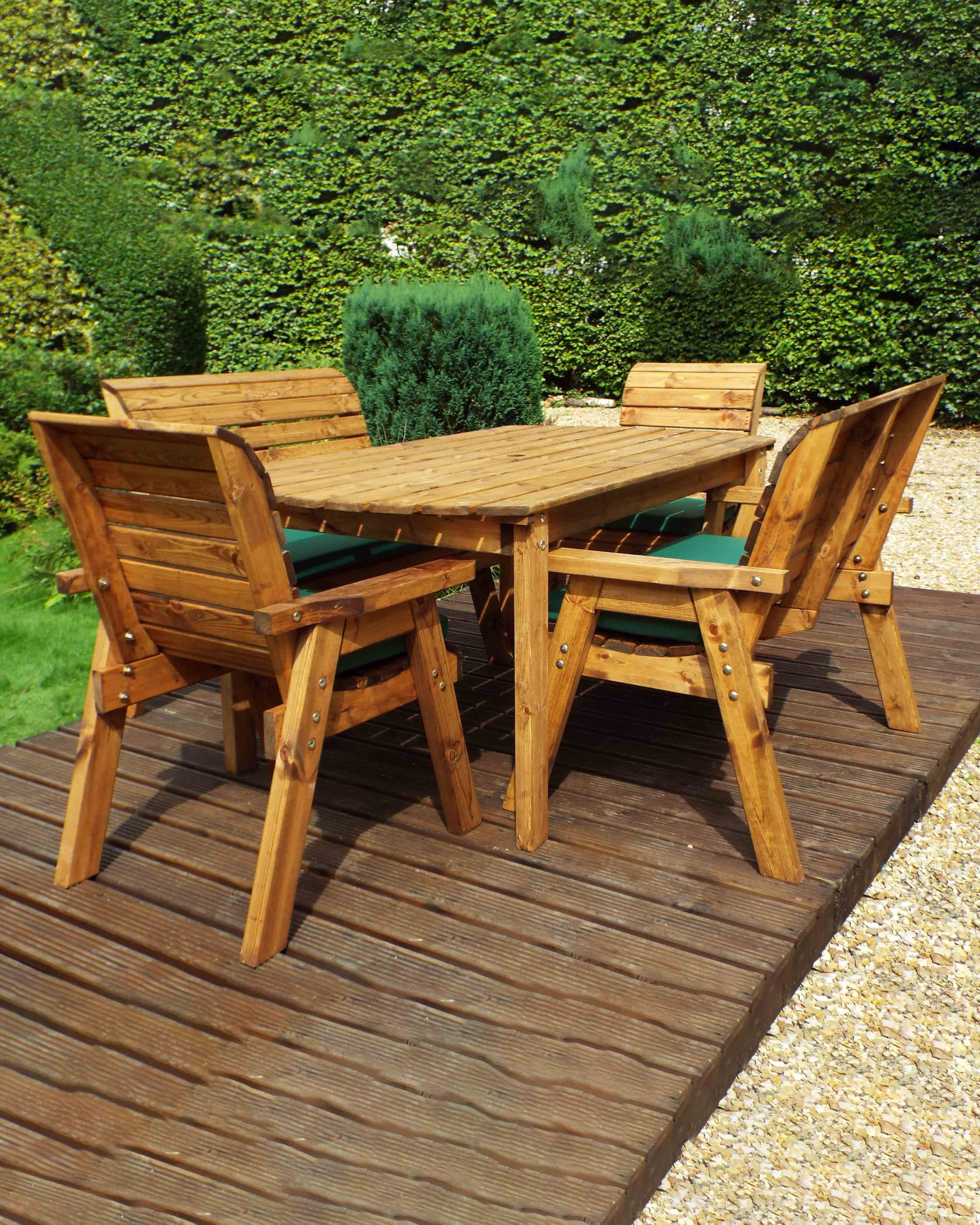 Charles Taylor Six Seat Table Set Green Accessories HB14G - Image 3