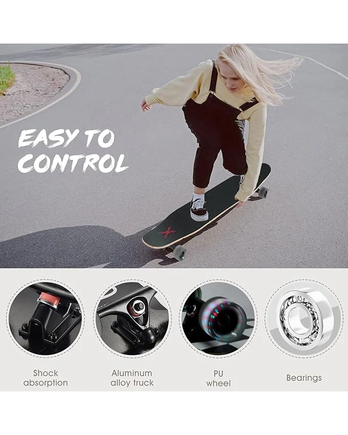 Skateboard Longboard 8 Layers Decks 46"x8" For Adults - Image 5