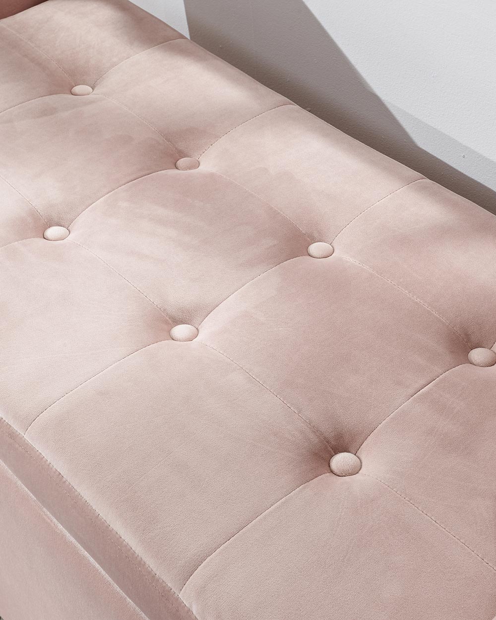Storage Bench Window Seat, Pink Velour - Image 4