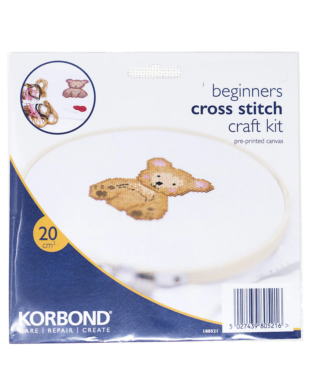 Teddy Bear Cross Stitch Kit For Beginners