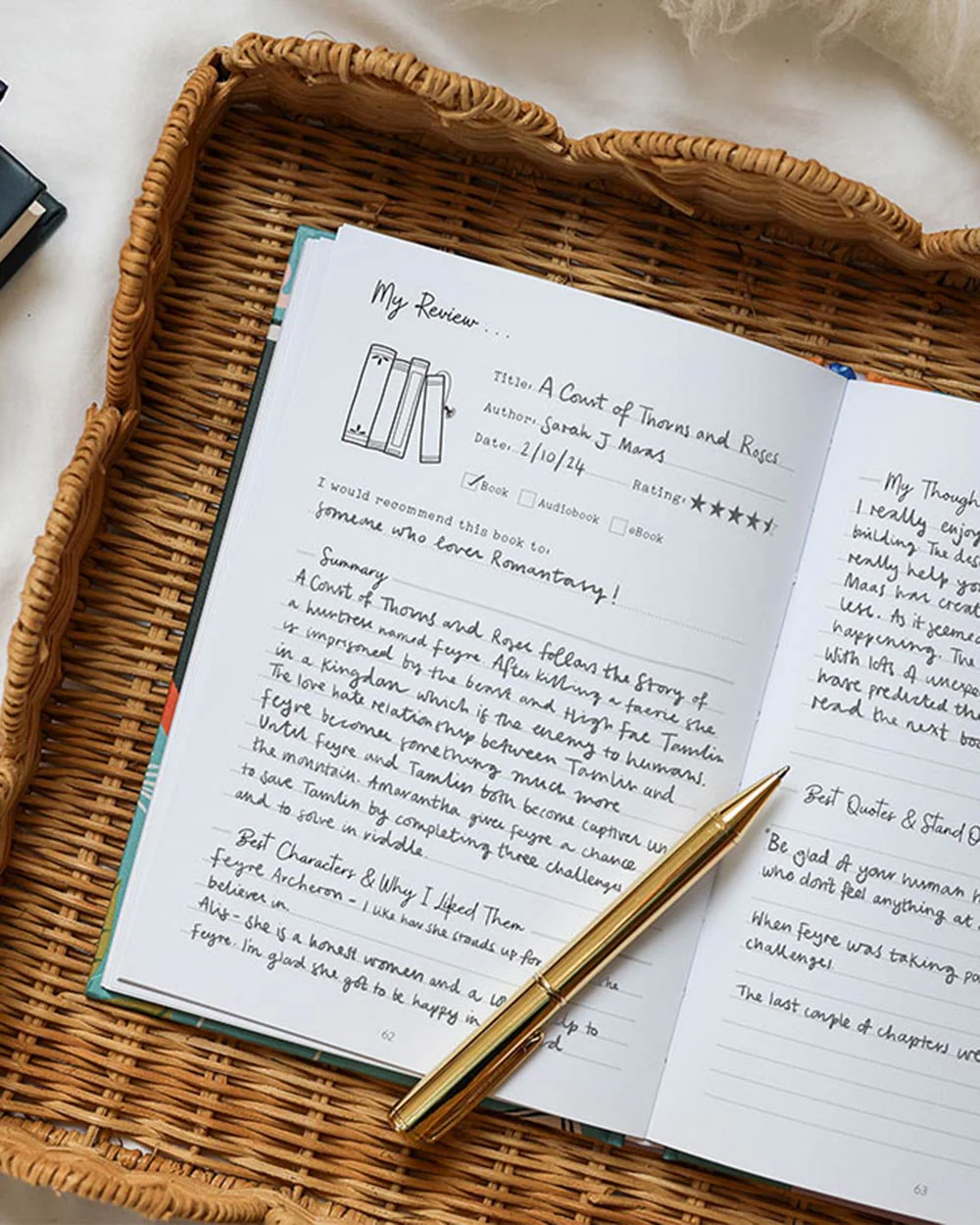 The Reading Log Diary Journal Gift - Image 3