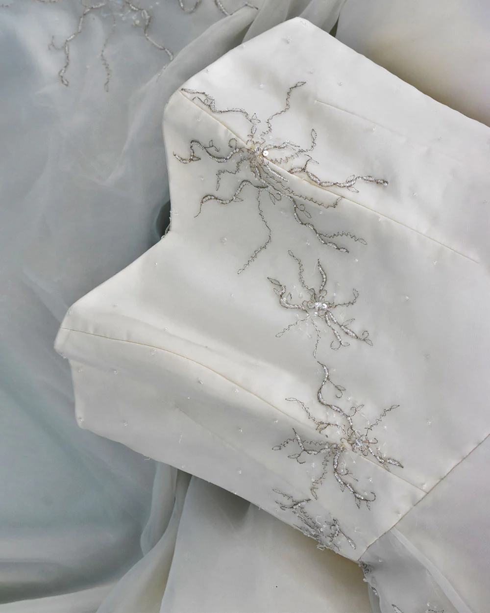 Tiffany Bridal Ivory A Line Wedding Dress Size 14 - Image 2