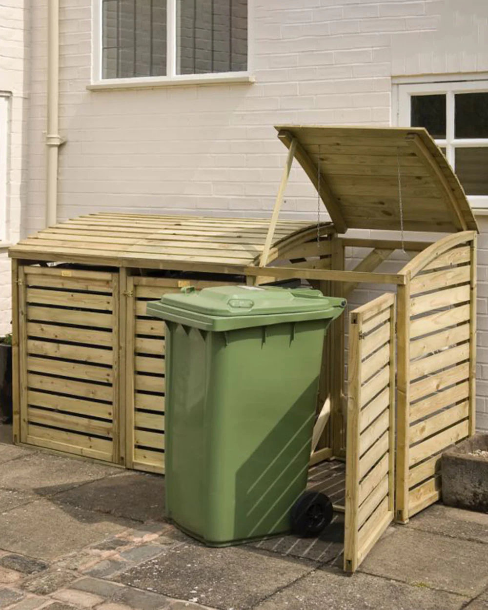 Triple Wheelie Bin Storage Shed Rowlinson - Image 3