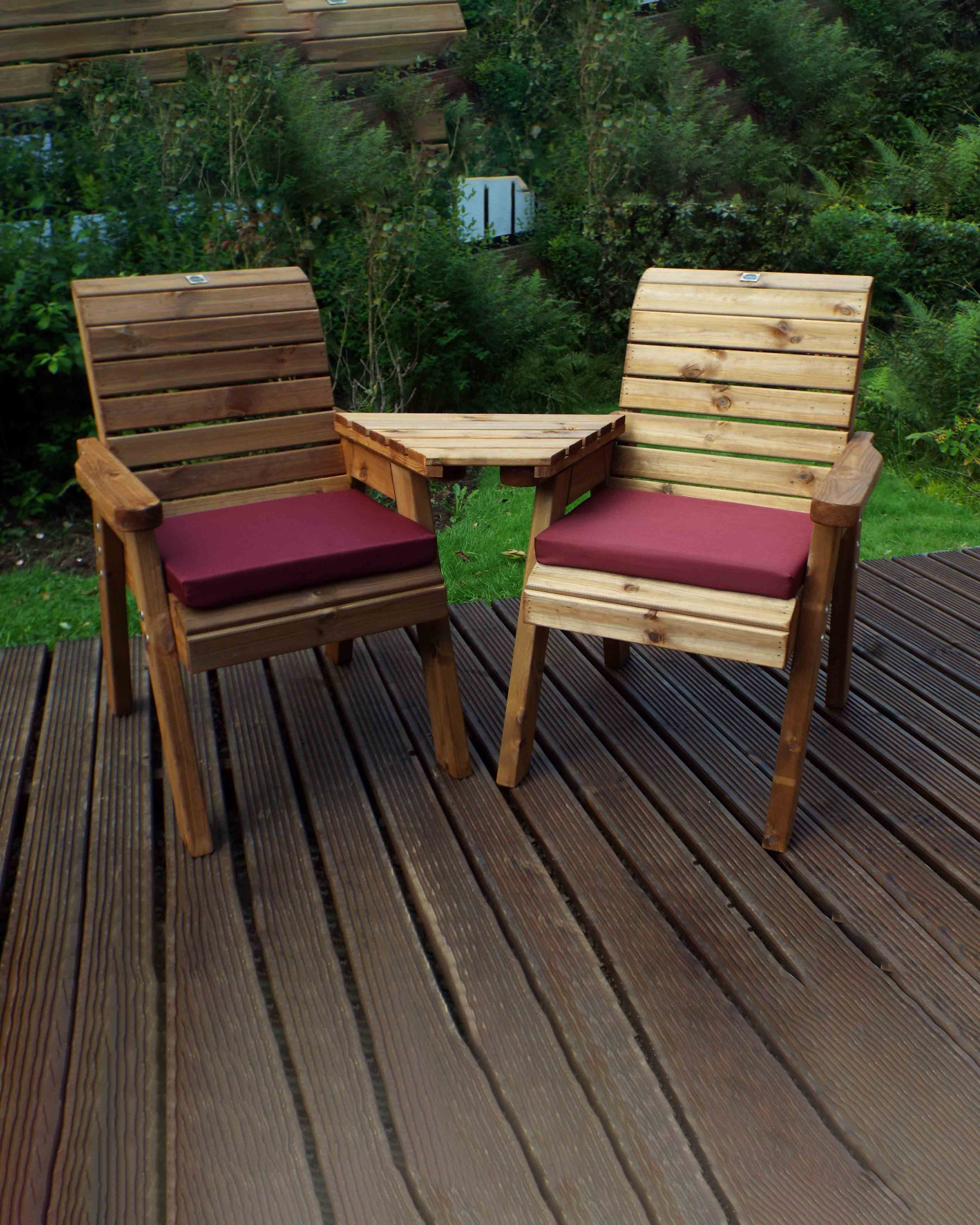 Charles Taylor Twin Companion Set with Burgundy Cushions HB01B - Image 2