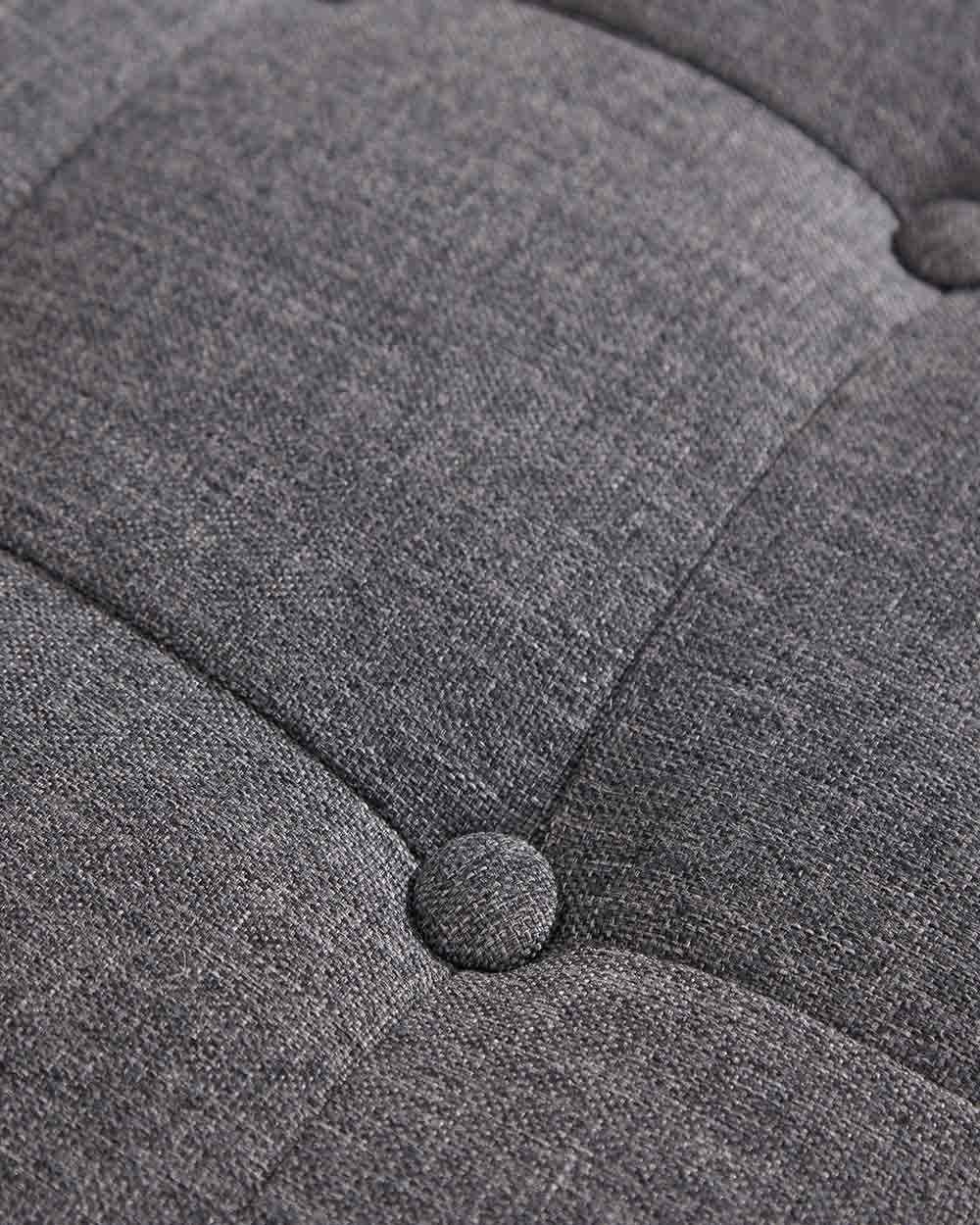 Verona Ottoman Bench Charcoal Grey Fabric - Image 10