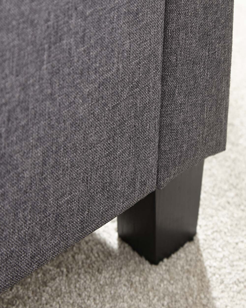 Verona Ottoman Bench Charcoal Grey Fabric - Image 6